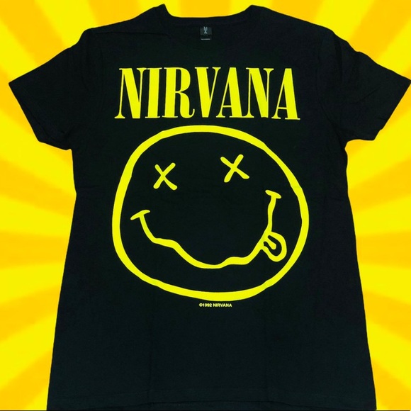 Nirvana smiley face graphic tshirt - Picture 1 of 1